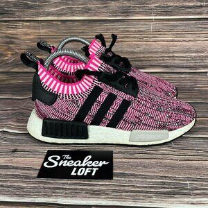 Adidas NMD R1 Primeknit Pink Black Women's‎ Athletic Shoes
